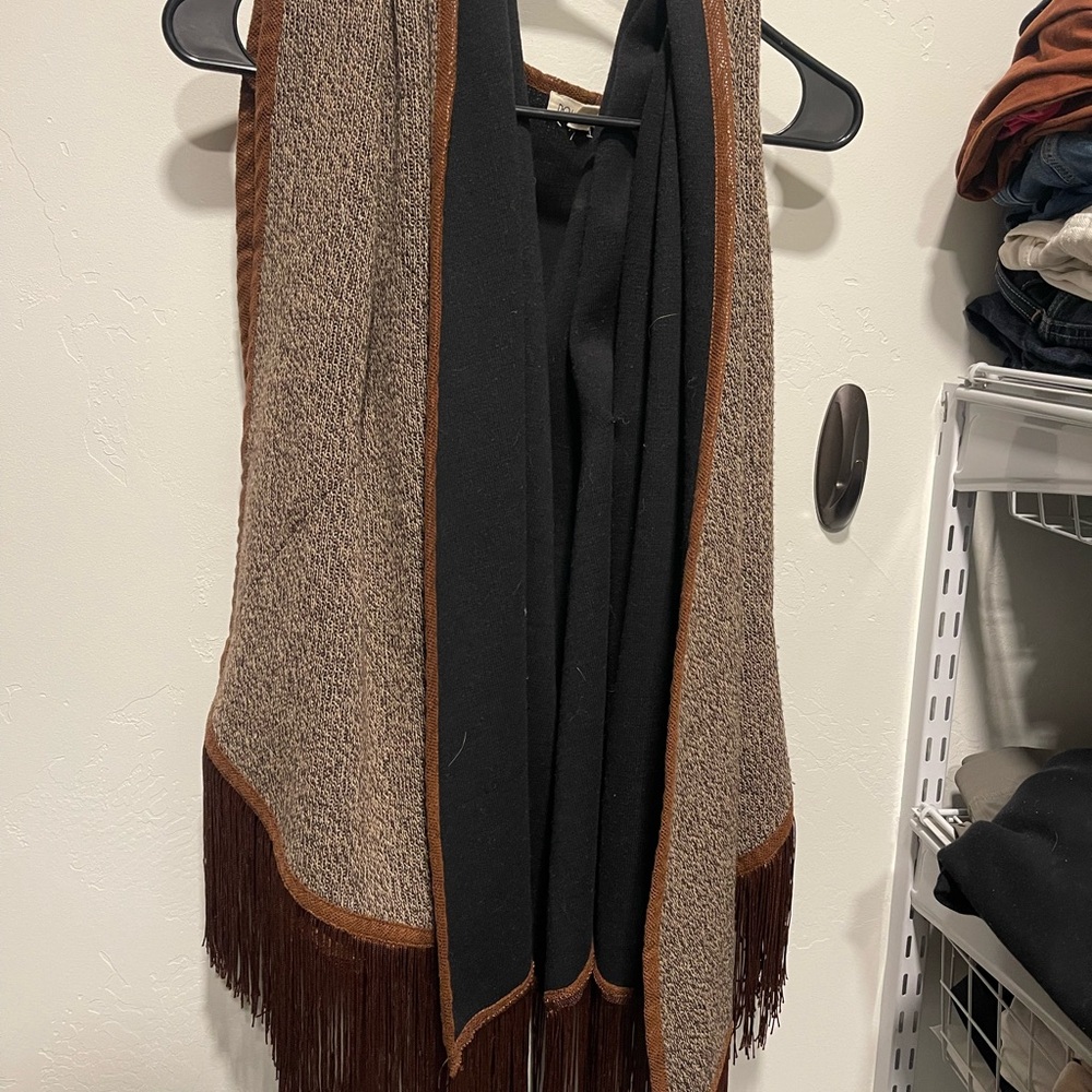 Double Zero Black and Brown Knit Cardigan